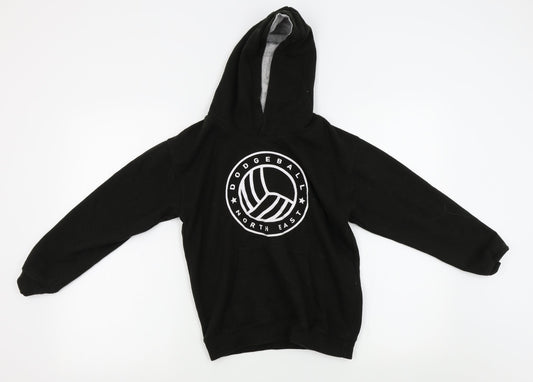 Just Hoods Boys Black   Pullover Hoodie Size 9-10 Years  - sunderland sabres