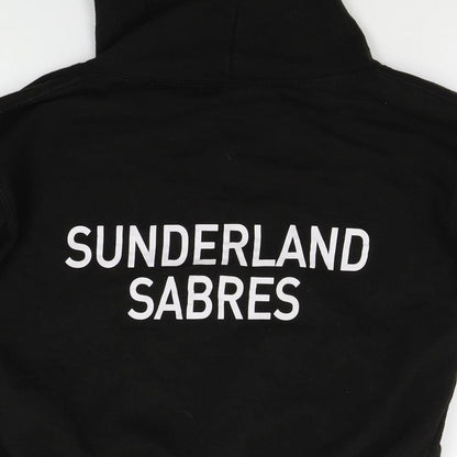 Just Hoods Boys Black   Pullover Hoodie Size 9-10 Years  - sunderland sabres