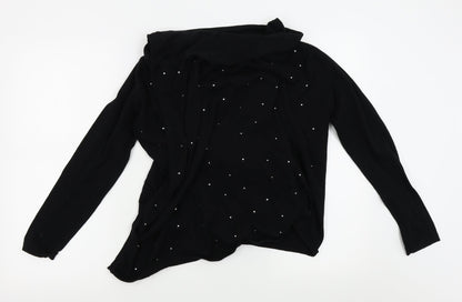 BM Womens Black   Wrap Jumper Size S