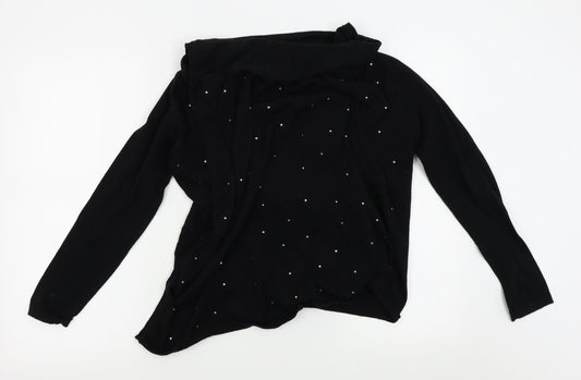 BM Womens Black   Wrap Jumper Size S