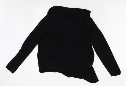BM Womens Black   Wrap Jumper Size S