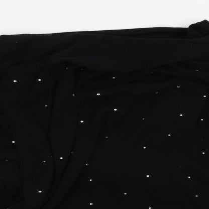 BM Womens Black   Wrap Jumper Size S
