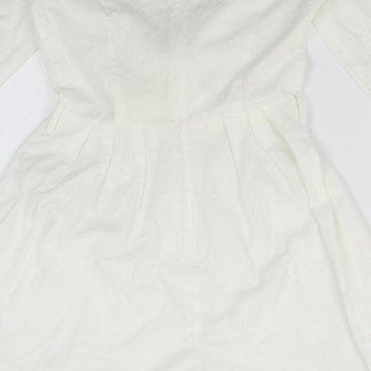 Boohoo Womens White   Romper One-Piece Size 8