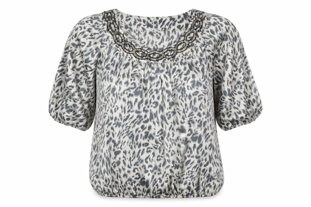 Womens UK Size 14 Bonmarché Grey Basic Blouse
