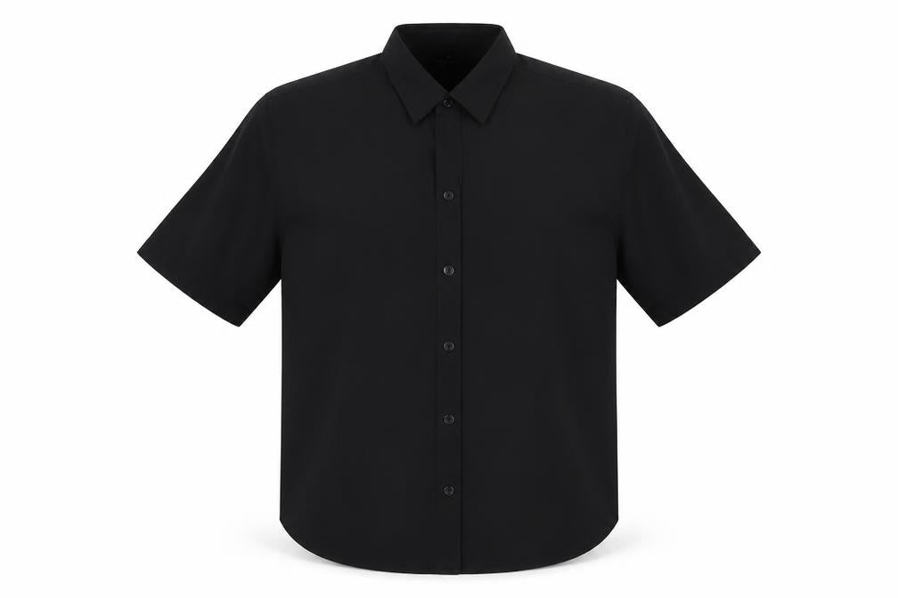 Mens UK Size L urban Spitir Black  Button-Up Short Sleeve Casual Shirt