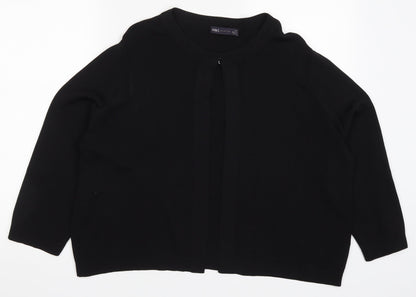 Womens UK Size XL Marks and Spencer Black Cardigan Jumper