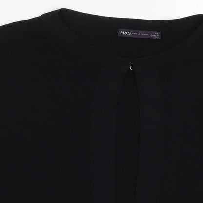Womens UK Size XL Marks and Spencer Black Cardigan Jumper