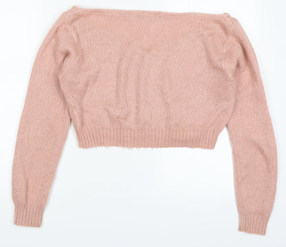 Womens UK Size M PRETTYLITTLETHING Pink Pullover Jumper