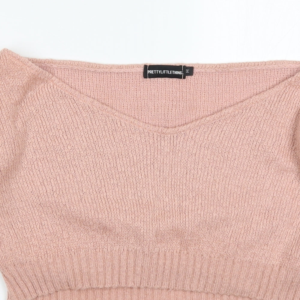 Womens UK Size M PRETTYLITTLETHING Pink Pullover Jumper