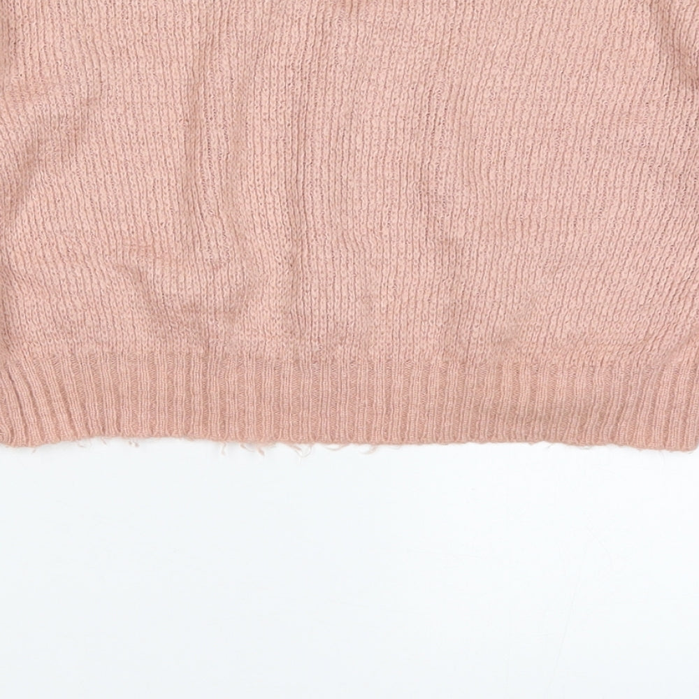Womens UK Size M PRETTYLITTLETHING Pink Pullover Jumper