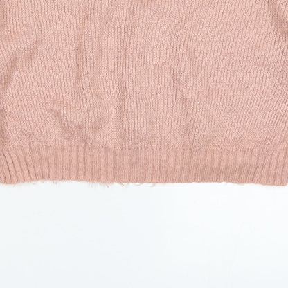 Womens UK Size M PRETTYLITTLETHING Pink Pullover Jumper