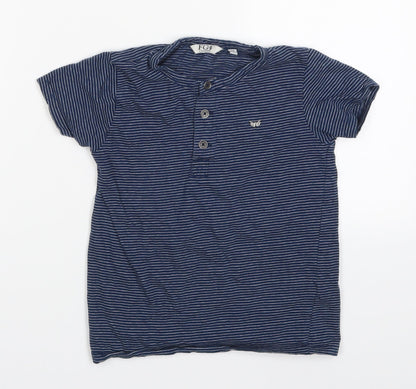 FG4 Boys Blue Striped  Basic T-Shirt Size 5-6 Years