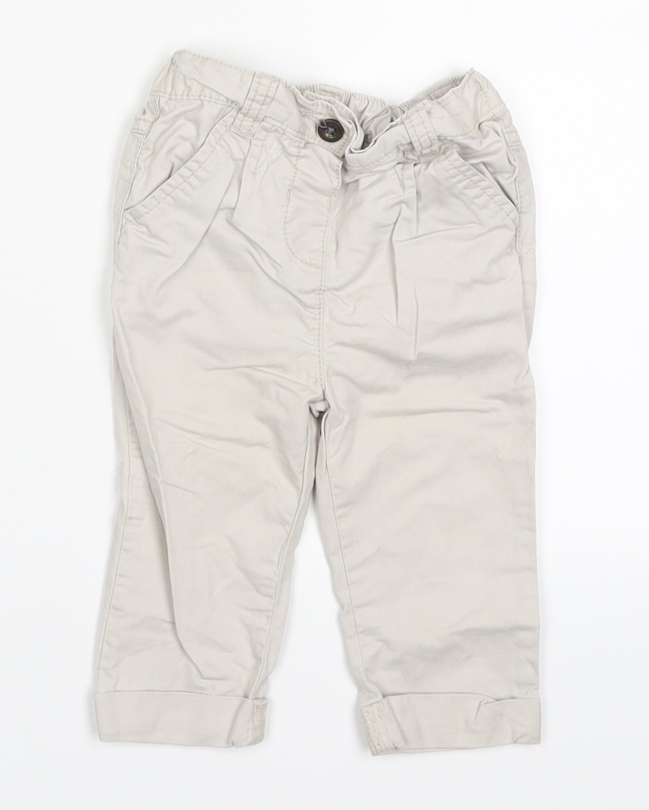 F&F Boys Grey   Cargo Trousers Size 9-12 Months