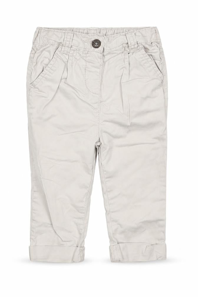 Front view of F&F boys’ grey cargo trousers, size 9-12, months