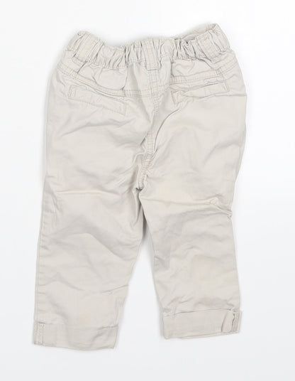 F&F Boys Grey   Cargo Trousers Size 9-12 Months