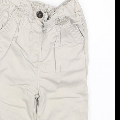 F&F Boys Grey   Cargo Trousers Size 9-12 Months