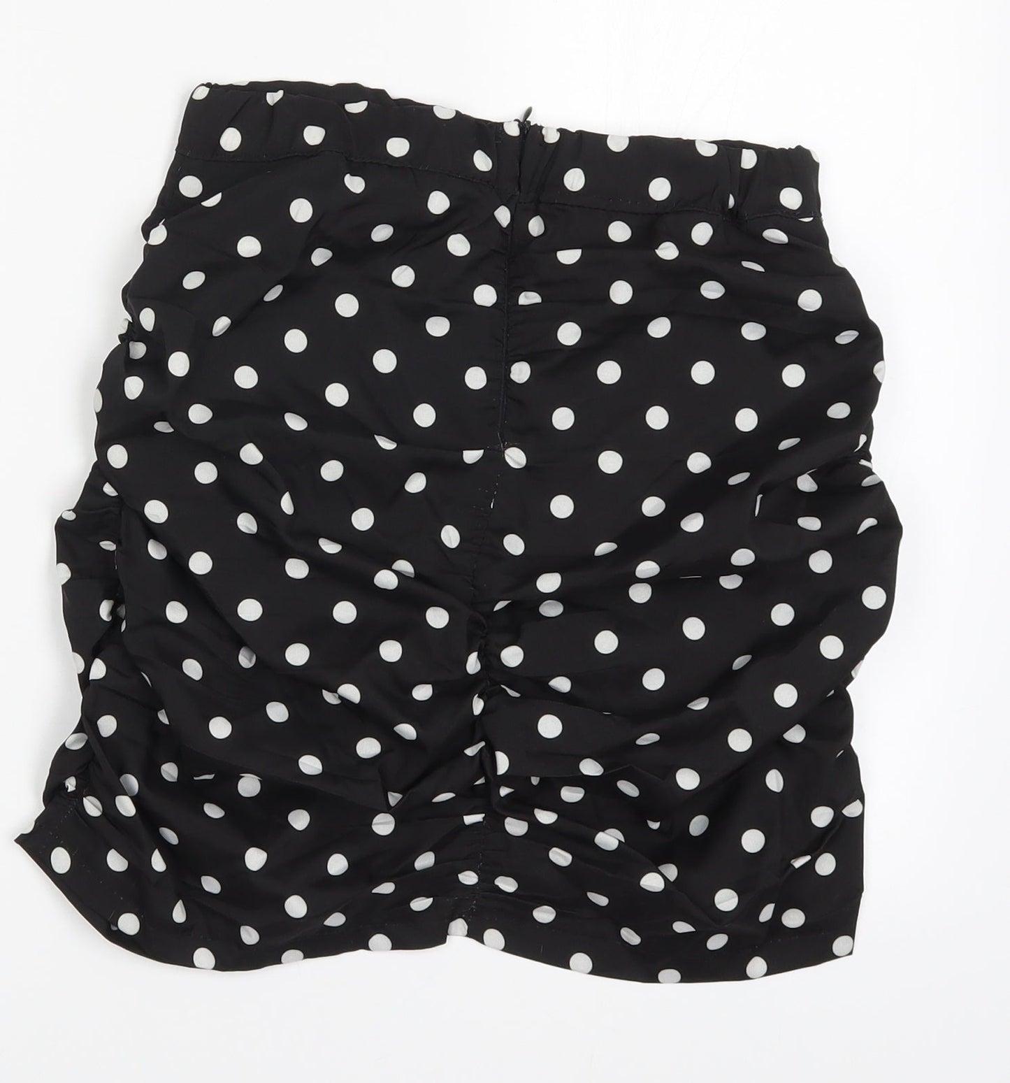 Boohoo Womens Black Polka Dot  Maxi Skirt Size 10