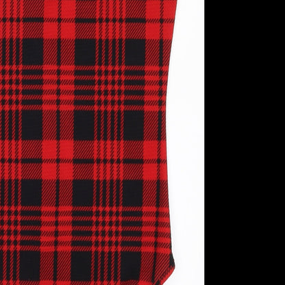 SheIn Womens Red Check  Bodysuit One-Piece Size M