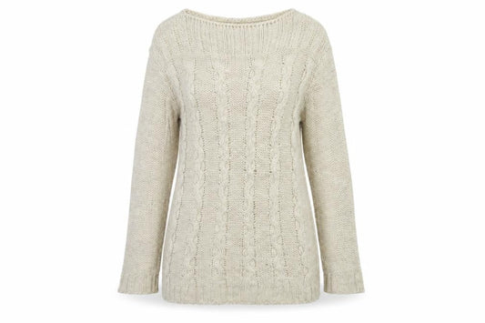 Womens UK Size 6 Preworn Beige Pullover Jumper