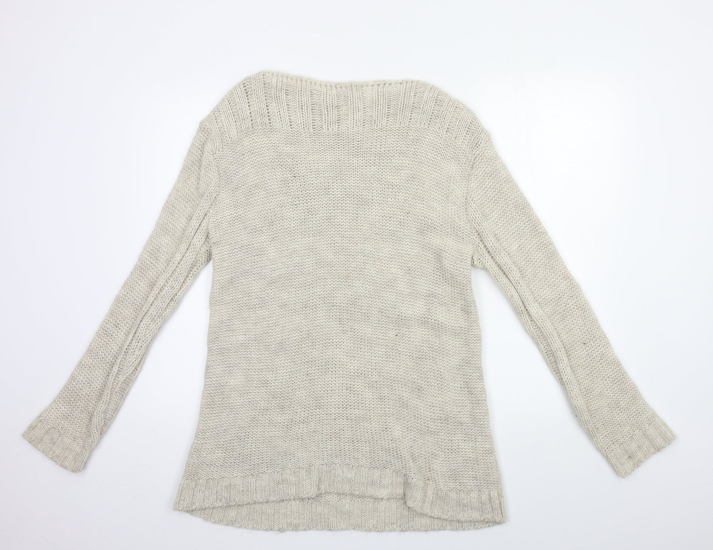 Womens UK Size 6 Preworn Beige Pullover Jumper