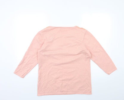 Damart Womens Pink  Knit Pullover Jumper Size 14