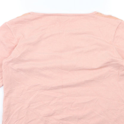 Damart Womens Pink  Knit Pullover Jumper Size 14