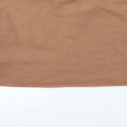 PRETTYLITTLETHING Womens Brown   Pullover Sweatshirt Size S