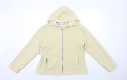 Papaya Womens Beige  Fleece Jacket  Size 12