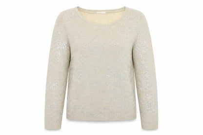 Womens UK Size 8 Preworn Beige Pullover Jumper