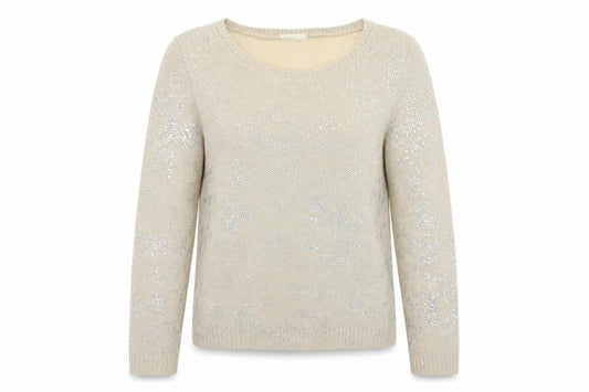 Womens UK Size 8 Preworn Beige Pullover Jumper