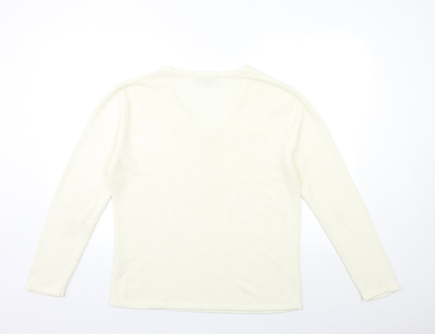 Womens UK Size M sarah hamilton Ivory Pullover Jumper