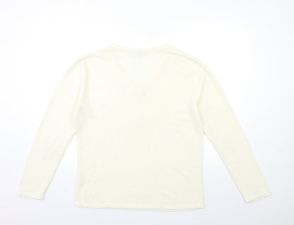 Womens UK Size M sarah hamilton Ivory Pullover Jumper