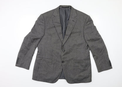 Mens UK Size 42 Impressions Regular Grey Suit Jacket