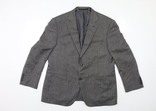 Mens UK Size 42 Impressions Regular Grey Suit Jacket
