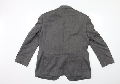 Mens UK Size 42 Impressions Regular Grey Suit Jacket