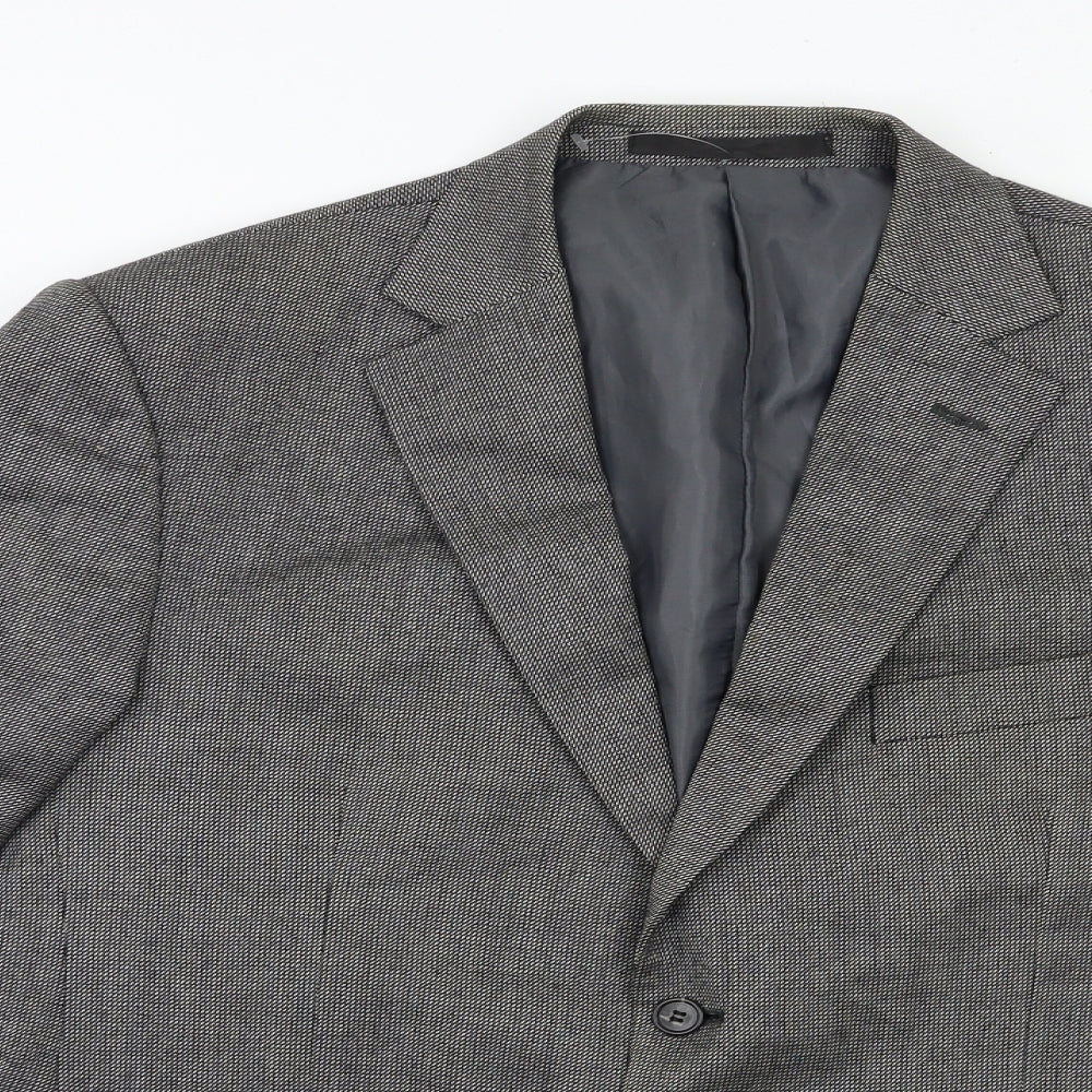 Mens UK Size 42 Impressions Regular Grey Suit Jacket