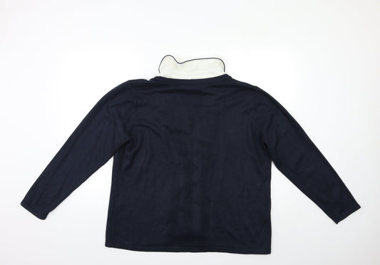 Special Collection Womens Blue  Knit Pullover Jumper Size 18