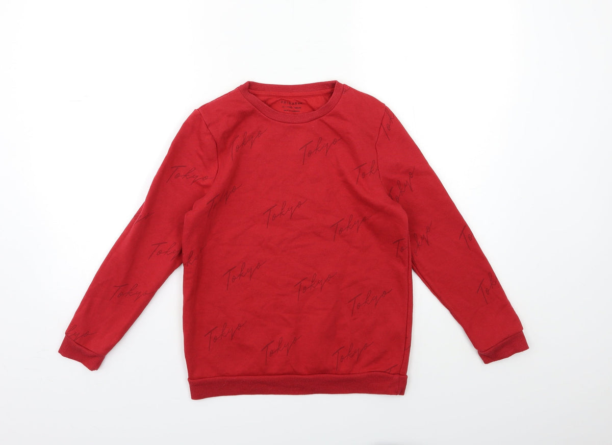 Primark Boys Red   Pullover Sweatshirt Size 10 Years