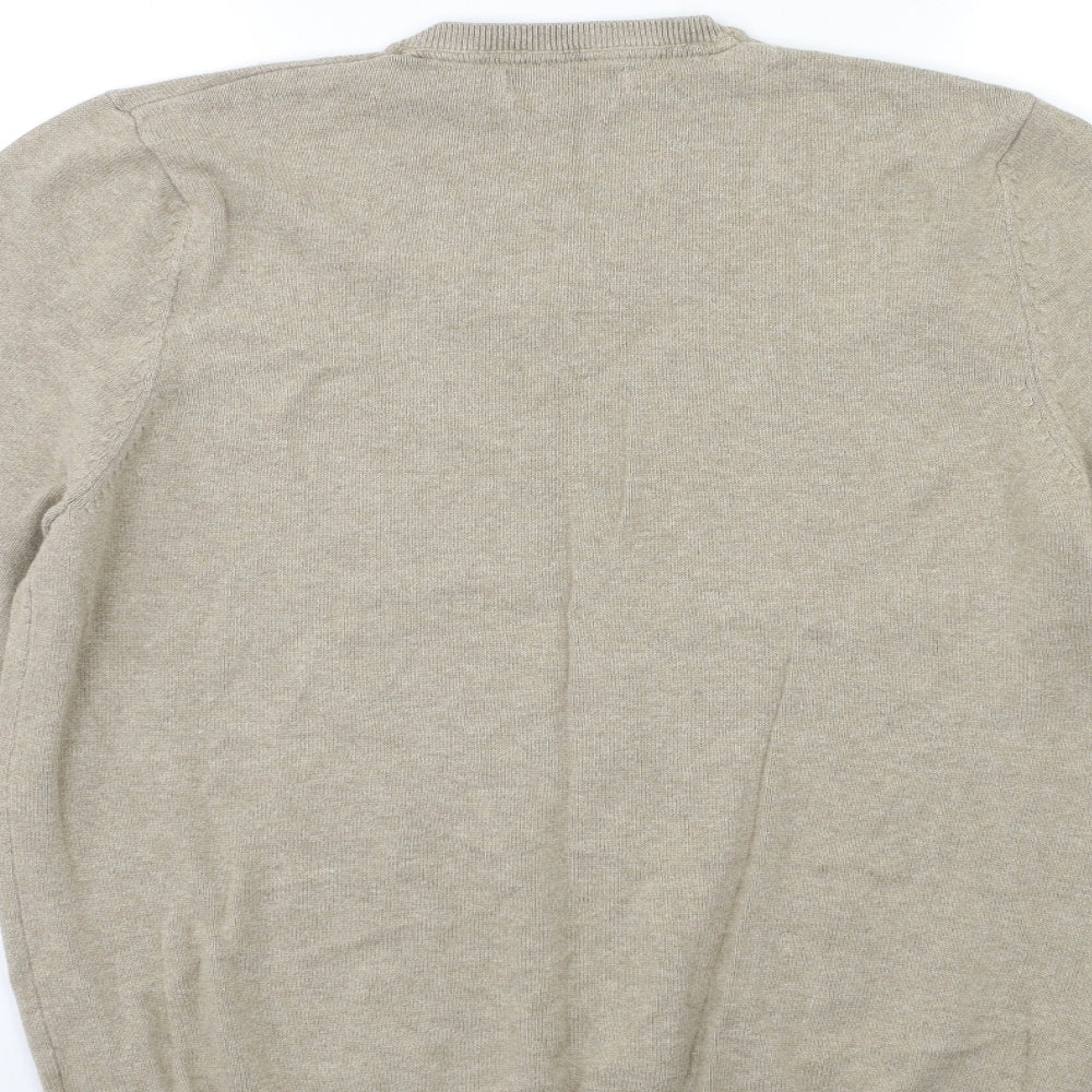 Marks and Spencer Mens Beige  Knit Pullover Jumper Size L