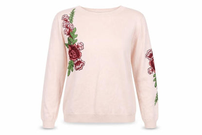 Womens UK Size S Cameo Pink Pullover Jumper