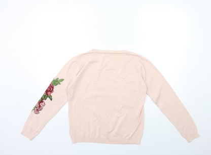 Womens UK Size S Cameo Pink Pullover Jumper