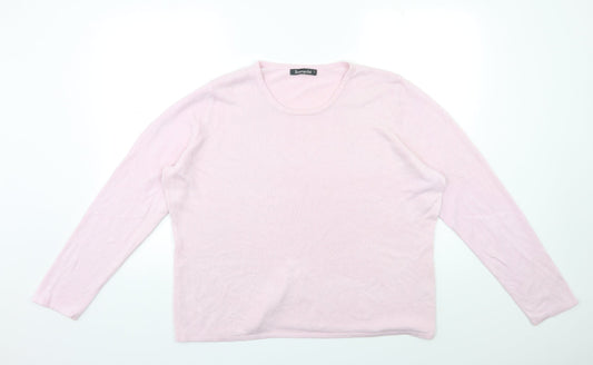 Womens UK Size L Bonmarché Pink Pullover Jumper