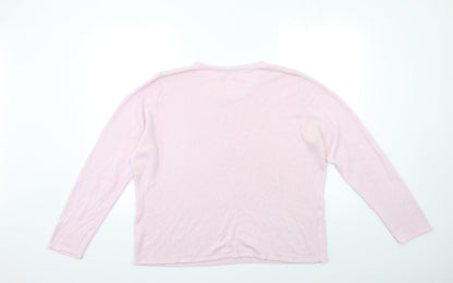 Womens UK Size L Bonmarché Pink Pullover Jumper