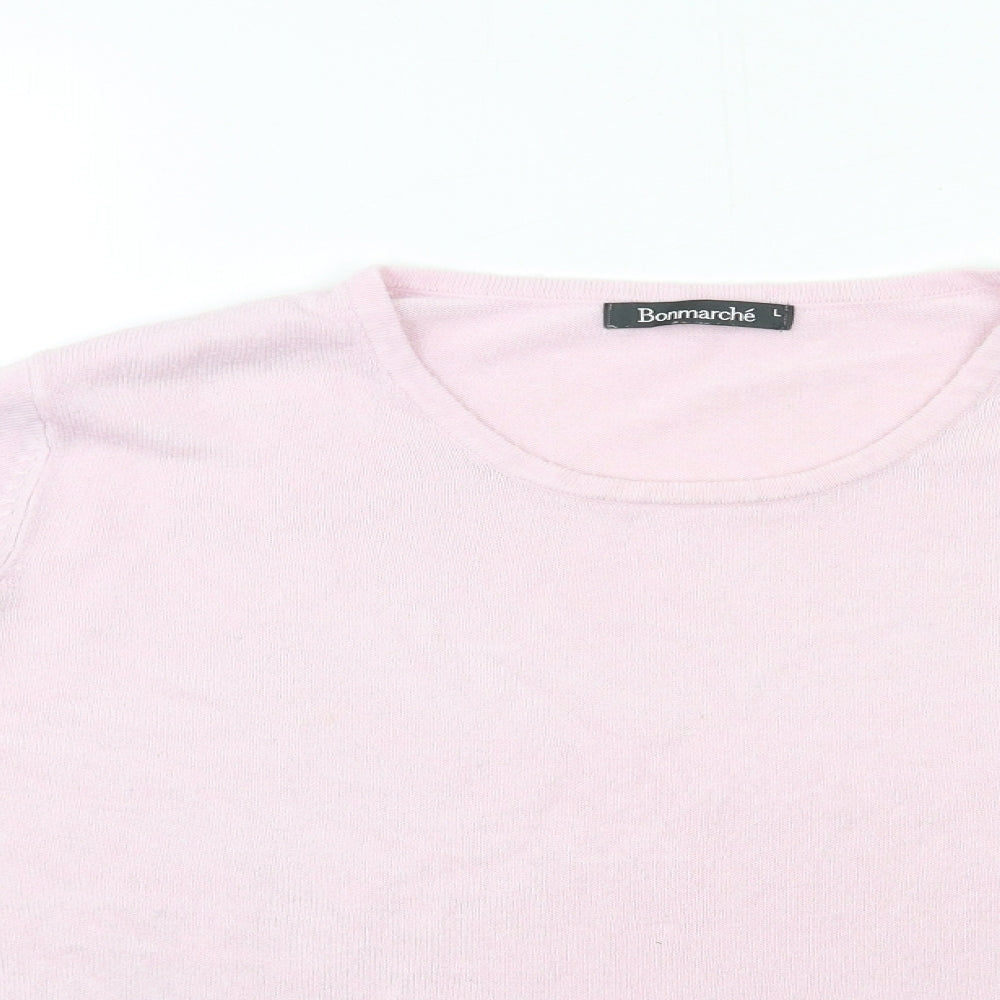 Womens UK Size L Bonmarché Pink Pullover Jumper