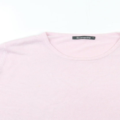 Womens UK Size L Bonmarché Pink Pullover Jumper