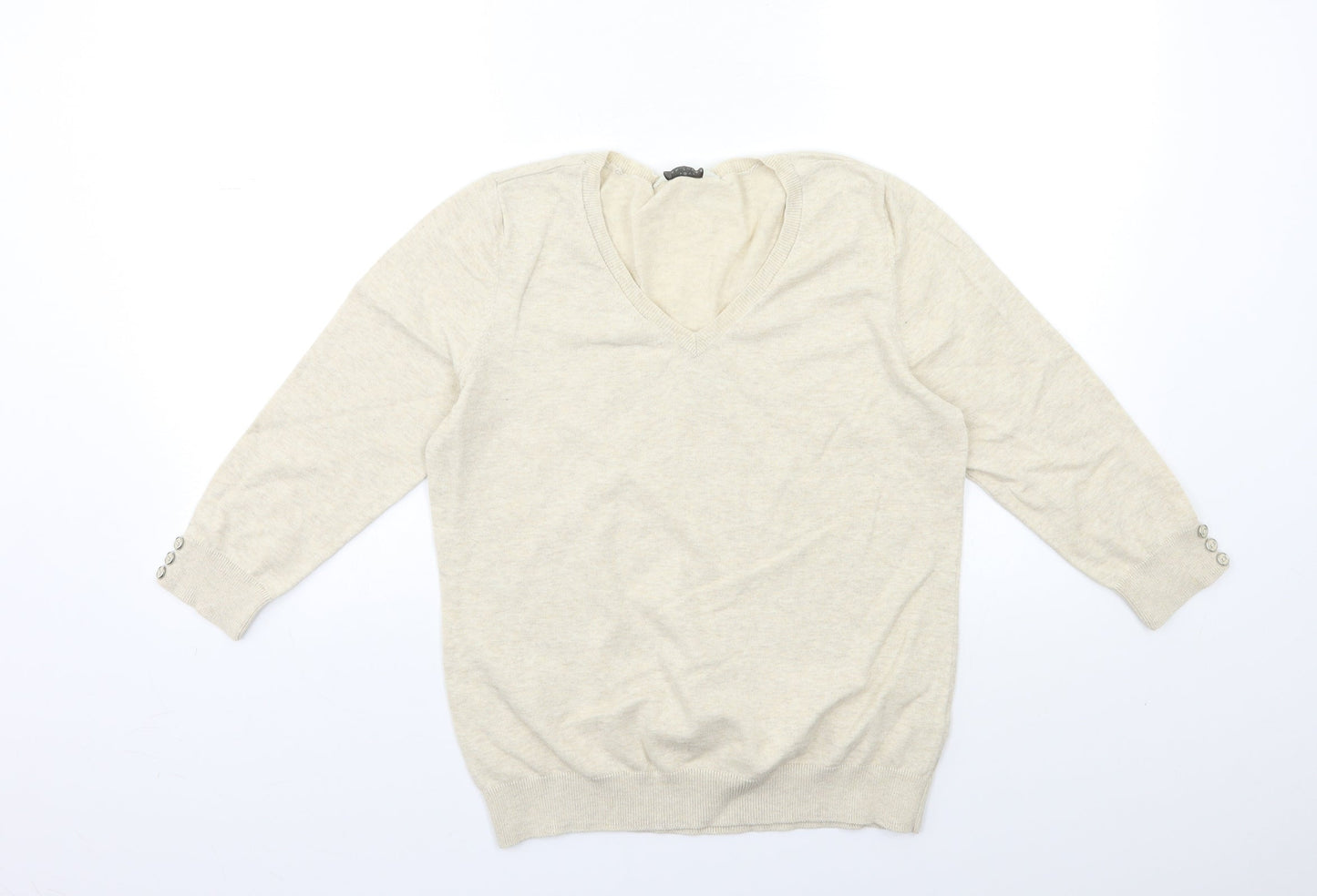 BHS Womens Beige  Knit Pullover Jumper Size 12