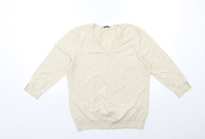 BHS Womens Beige  Knit Pullover Jumper Size 12