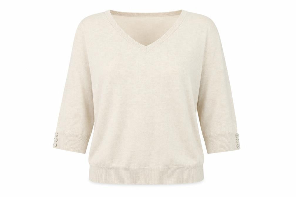 Womens UK Size 12 BHS Beige Pullover Jumper