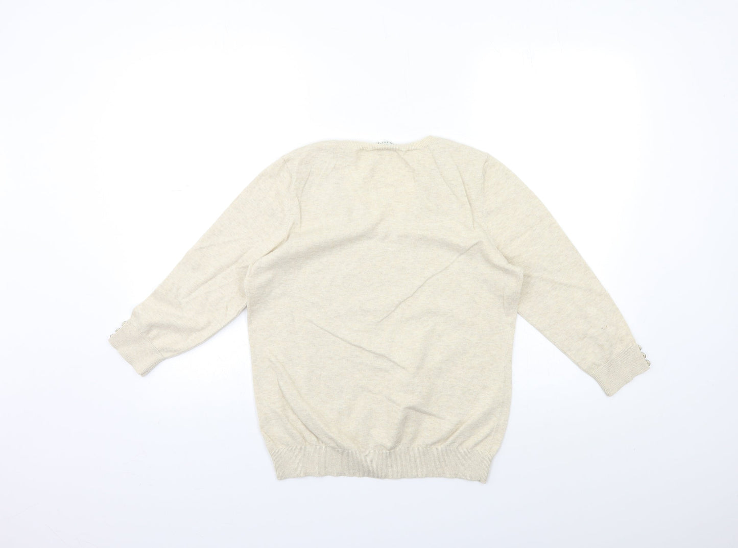 BHS Womens Beige  Knit Pullover Jumper Size 12