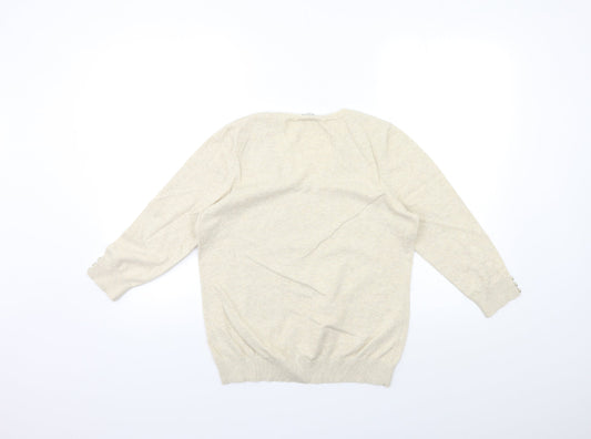 BHS Womens Beige  Knit Pullover Jumper Size 12